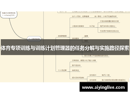 体育专项训练与训练计划管理器的任务分解与实施路径探索